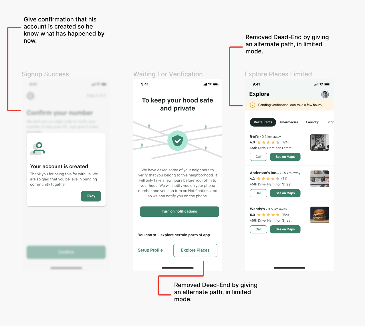 Hood onboarding screens