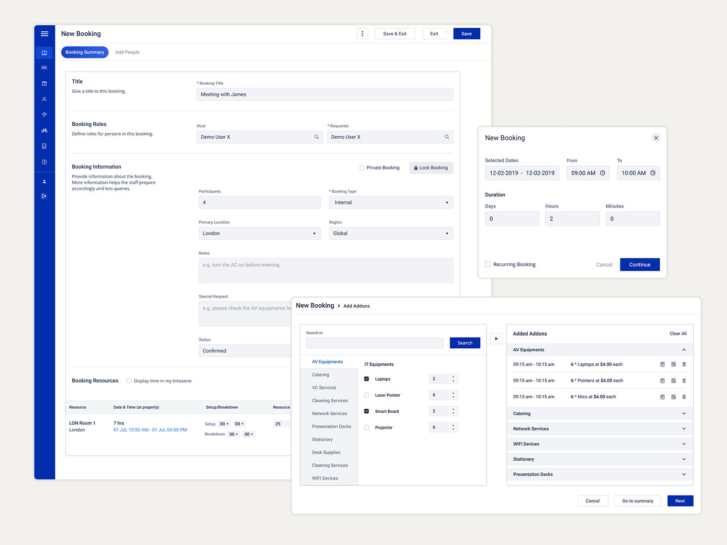 Cleaner booking forms